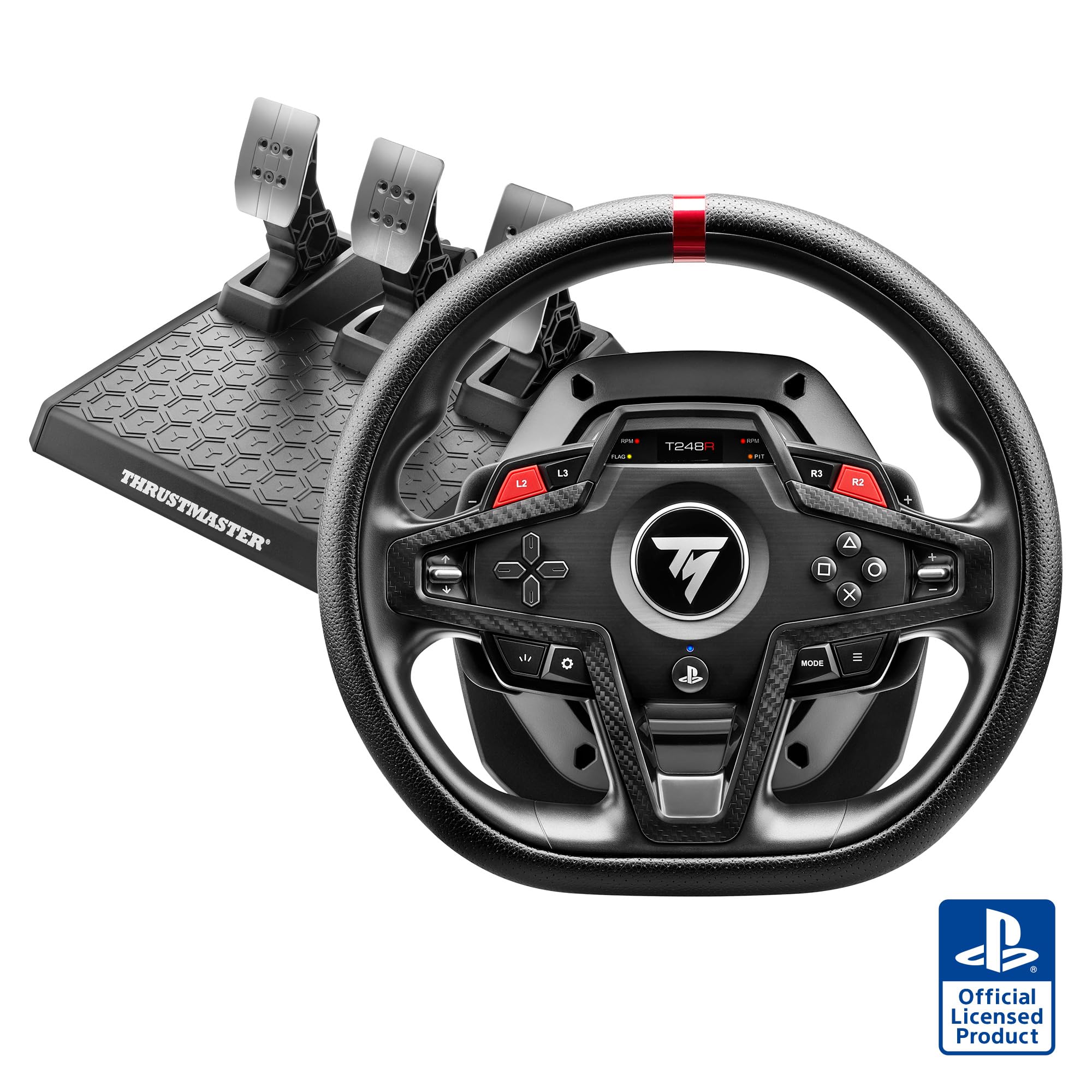 Thrustmaster T248R، چرخ مسابقه و پدال جبران نیروی 3.1 N⋅m (سازگار با PS5، PS4 و کامپیوتر) *نسخه جدید T248 پلی‌استیشن | کامپیوتر*