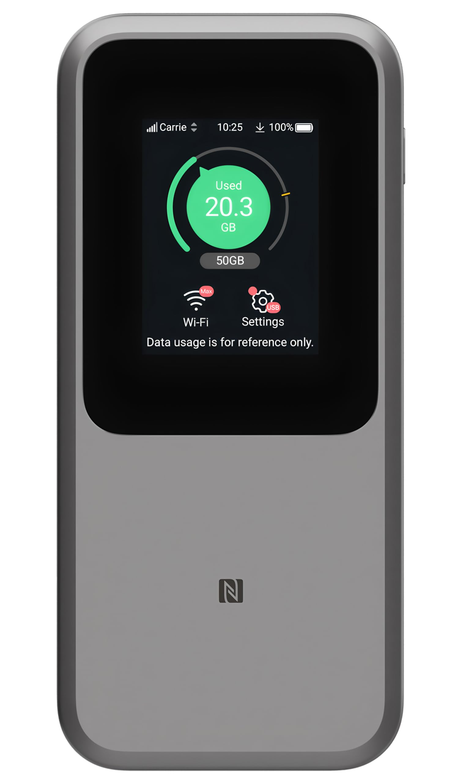 مودم تجاری قابل حمل 5G ZTE Pocket WiFi 6 Router U50 Pro، 2021 نسخه جهانی - خاکستری
