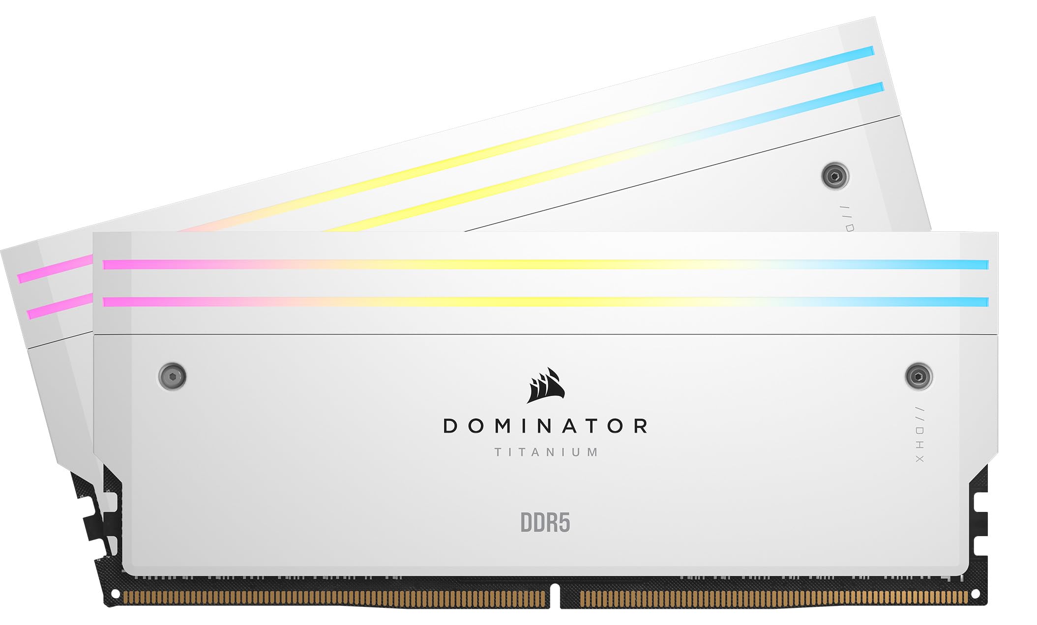 کرسیر دومیناتور تیتانیوم RGB رم DDR5 32 گیگابایت (2x16 گیگابایت) 6000 مگاهرتز CL30-36-36-76 1.40 ولت ای‌ام‌دی اکسپو اینتل اکس‌ام‌پی 3.0 حافظه دسکتاپ - سفید (سی‌اِم‌پی 32 جی‌بی‌اِکس۵ ام۲ بی۶۰۰۰ زد۳۰ وی) سفید 32 گیگابایت (2x16 گیگابایت)
