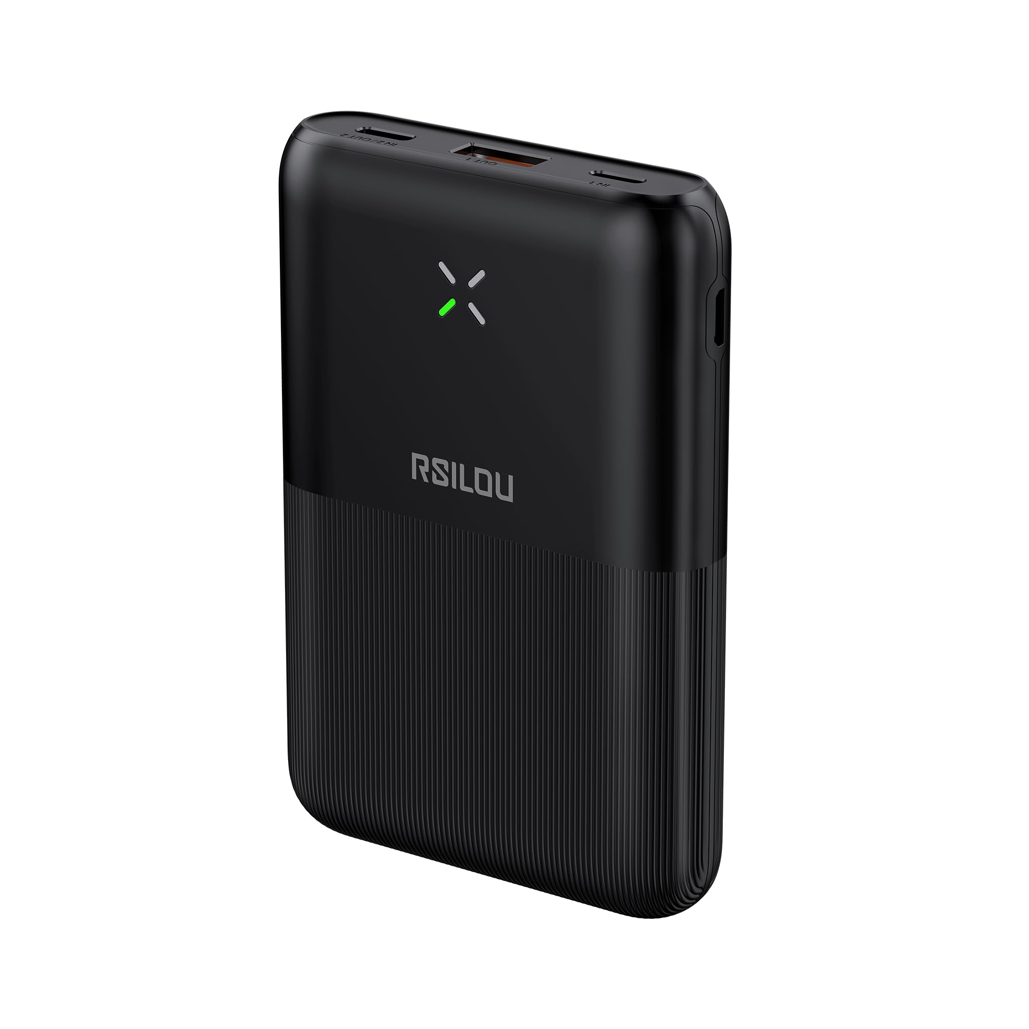 پاوربانک مینی التراسلیم RSILOU - R1005، 10000 میلی آمپر، شارژ سریع 22.5 وات (مشکی)