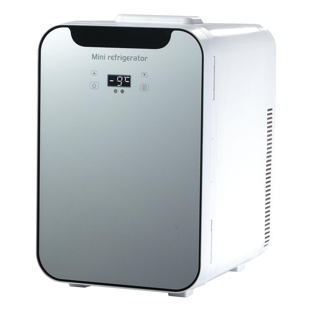 یخچال مینی ماشین KASTWAVE، 20L قابل حمل و ساکت با آینه زیبایی آرایش، نمایشگر دیجیتال ترموستات، یخچال خنک کننده هسته دوتایی برای زیبایی پوست، کامیون، پیک نیک، دفتر کار، سفر، سفید