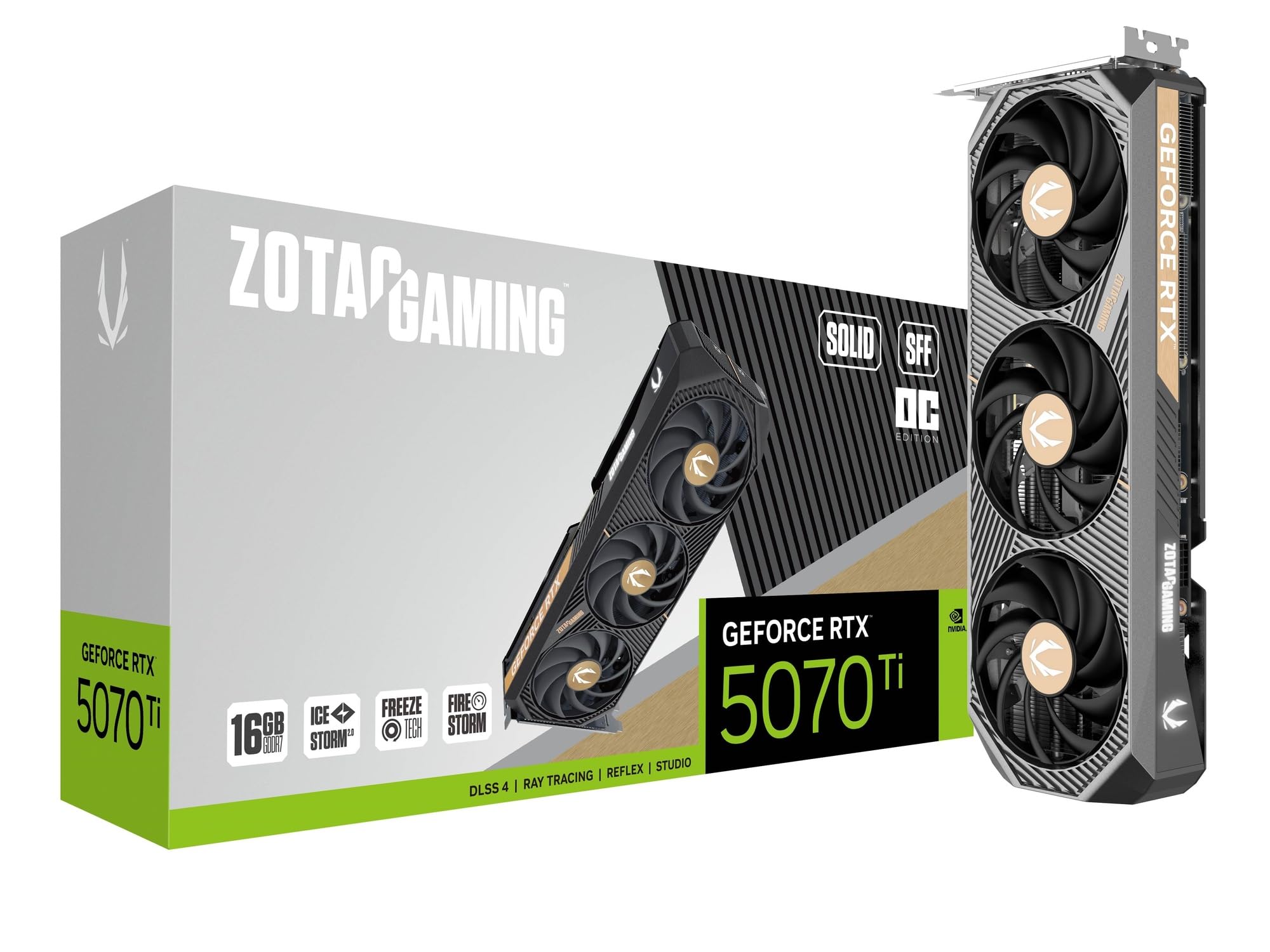 کارت گرافیک ZOTAC Gaming GeForce RTX 5070 Ti Solid SFF OC 16GB GDDR7 مدل ZT-B50710J3-10P VD9132