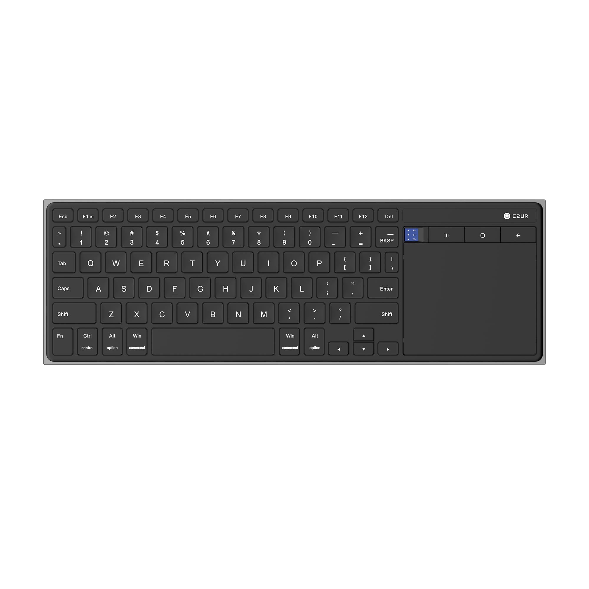 صفحه کلید بی‌سیم بلوتوث CZUR KT500 Plus، صفحه کلید قابل حمل با تاچ پد برای تلویزیون همراه با کامپیوتر، دسکتاپ، لپتاپ، آیپد، تبلت و کامپیوتر HTPC