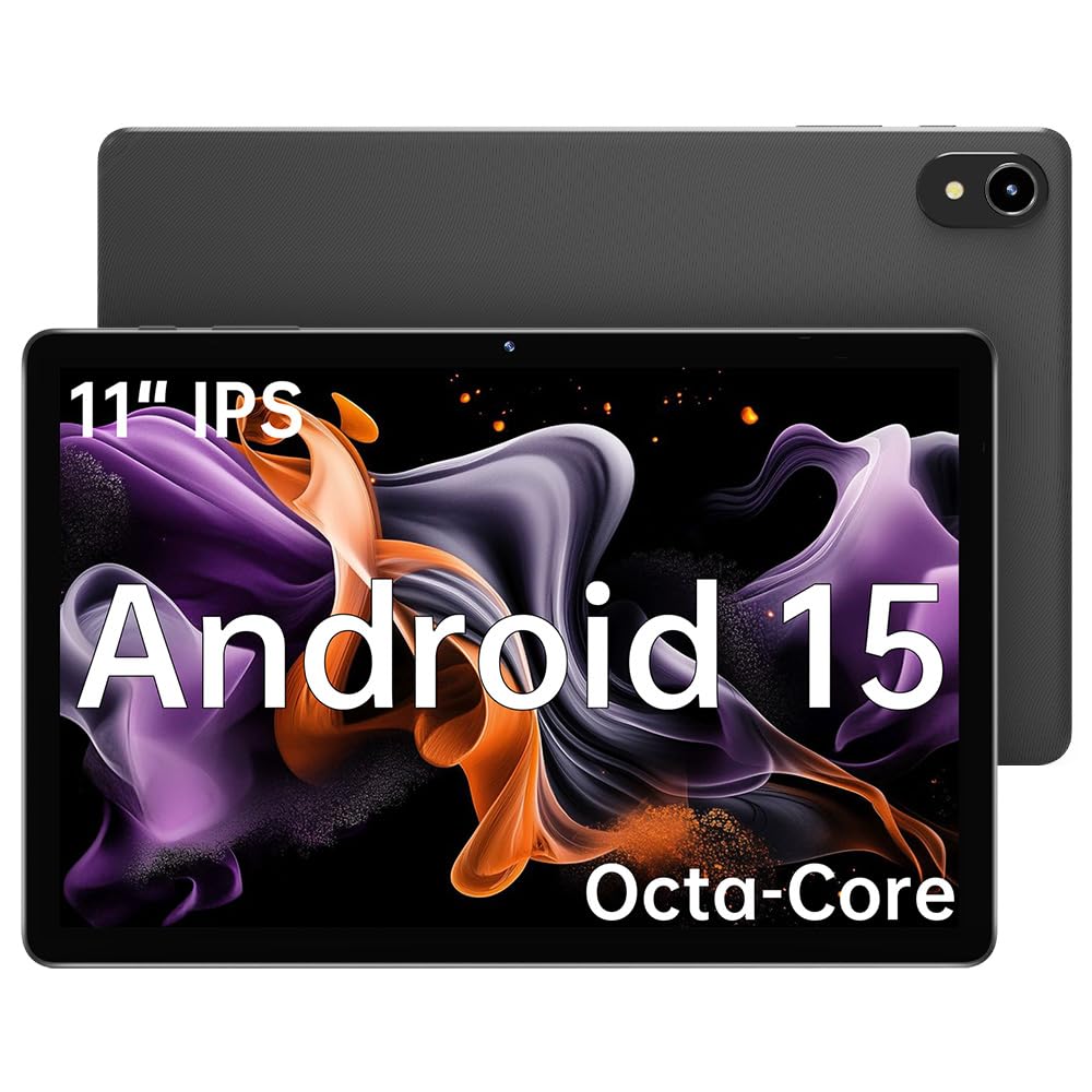 تبلت ApoloMedia 11 اینچی، اندروید 2025 با پردازنده Octa-core، 8 گیگابایت + 128 گیگابایت، گسترش 1 ترابایتی، باتری 7000 میلی آمپر، تبلت بزرگ HD IPS، WiFi 6 و BT5.0، پشتیبانی از GMS (مورد شامل نمی‌شود)، رنگ خاکستری