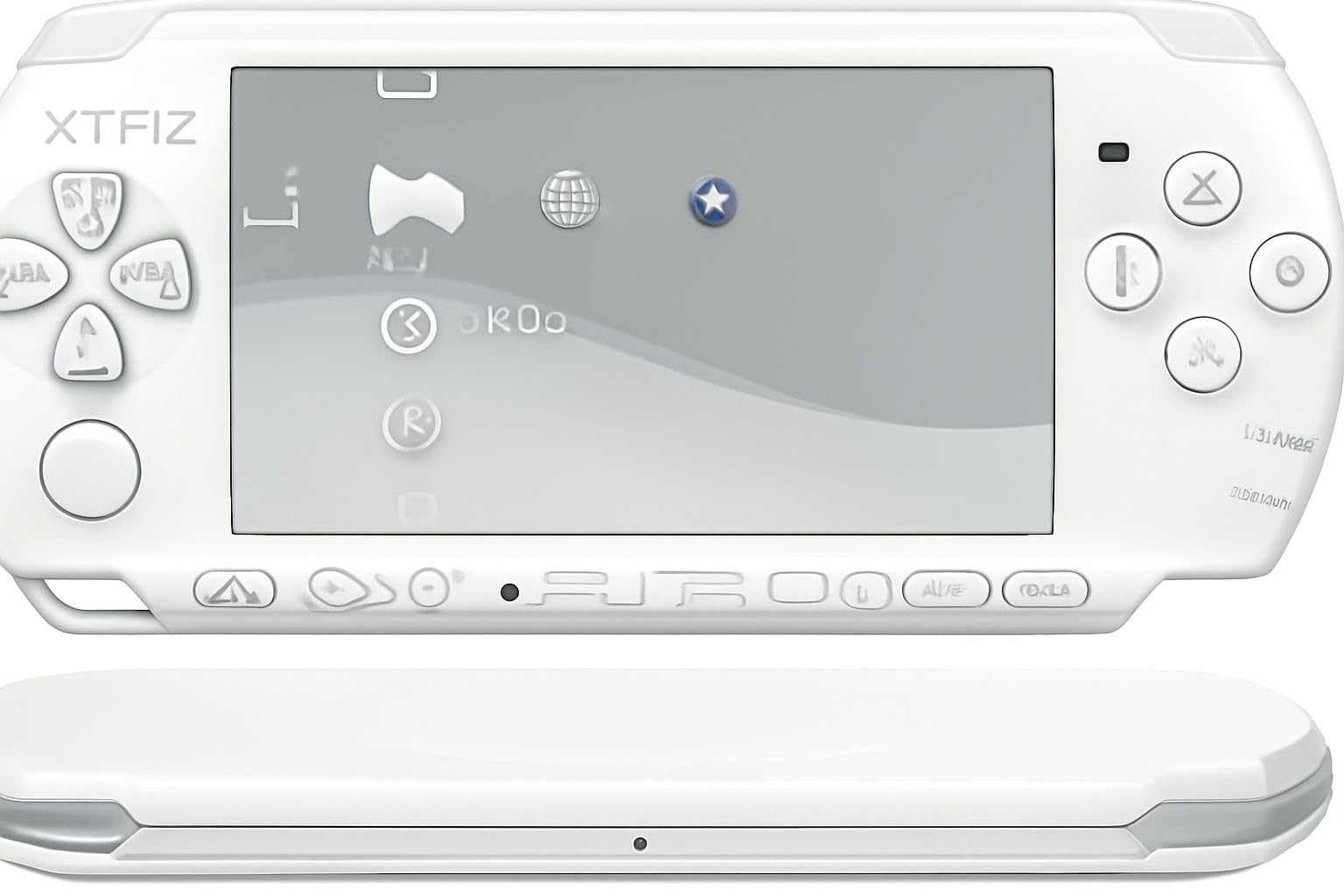 کنسول بازی XTRIZ PSP 3006، دستی، 46 بازی پیش‌نصب شده، کارت حافظه همراه (سفید)