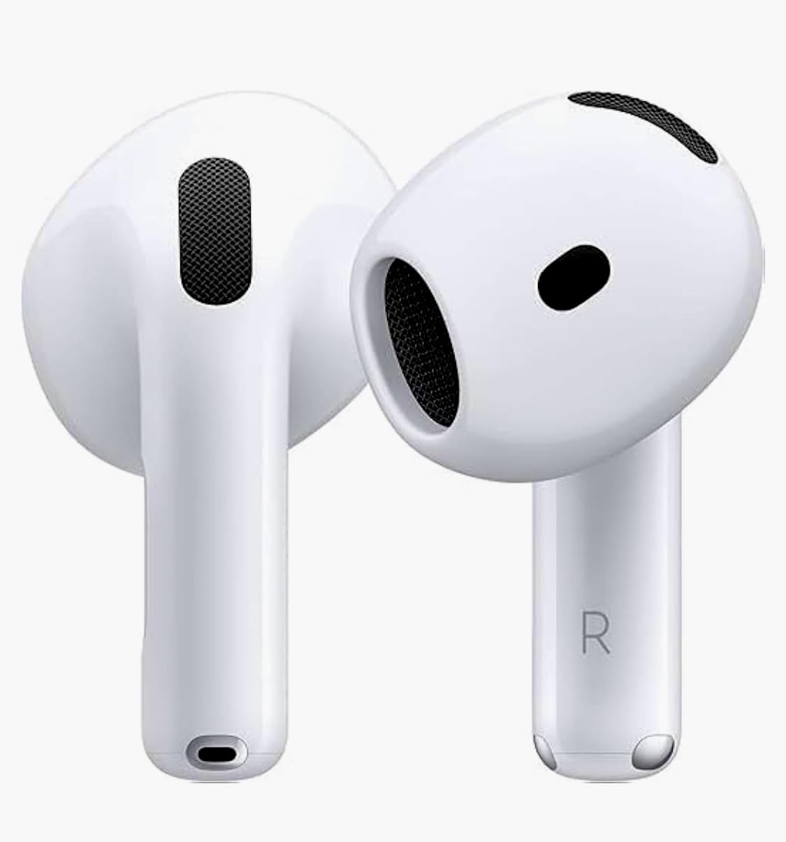 هدفون بلوتوث Airpods 4 با لغوی وسیع صدا فعّال، صدای فضایی شخصی‌سازی شده و کیس شارژ USB-C.