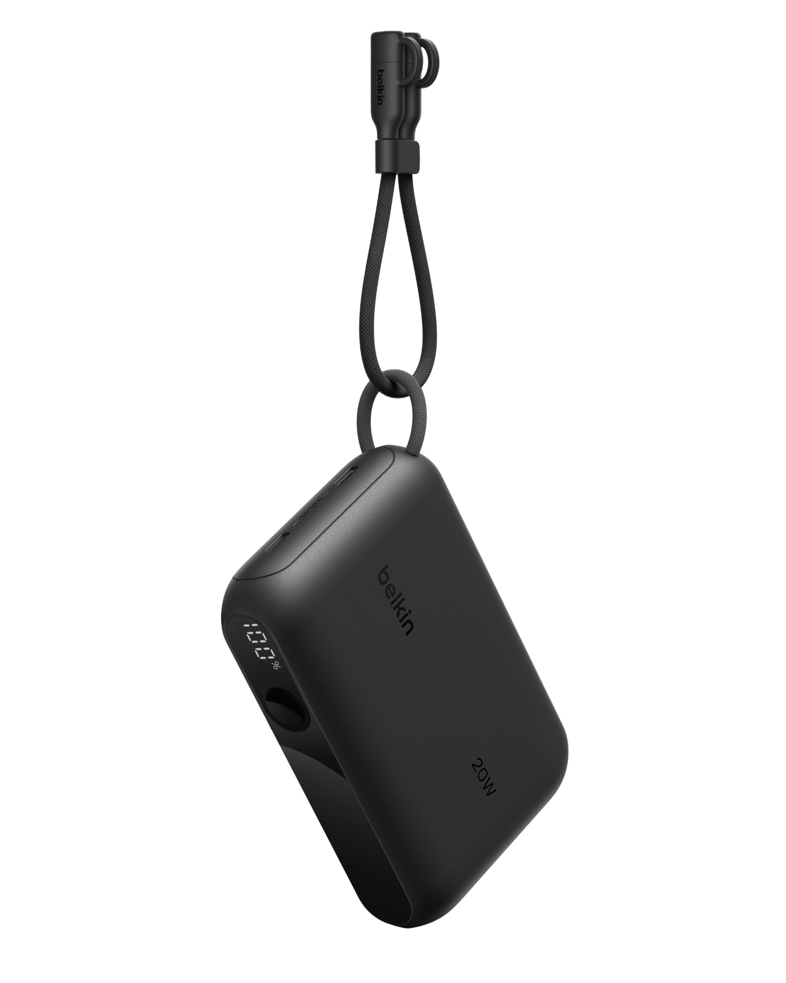 شارژر همراه Belkin، بانک برق Slim USB-C 10،000mAh با 2 پورت USB-C، نمایشگر باتری دیجیتال، شارژ 20 وات برای iPhone 16، 15، Plus، Pro، Pro Max، Samsung Galaxy S25، S24، Pixel 9، iPad و موارد بیشتر رنگ مشکی
