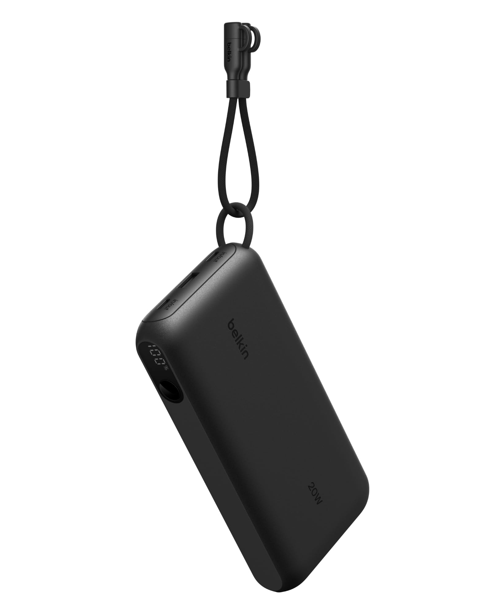 شارژر قابل حمل Belkin، پاور بانک USB-C 20،000 میلی آمپر برای آیفون سری 16، سامسونگ گلکسی S25، پیکسل 9، آیپد و موارد دیگر - مشکی