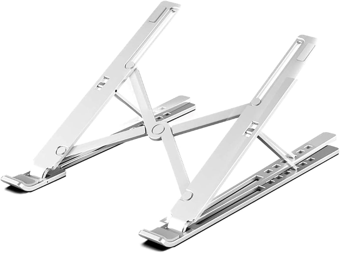 استند قابل‌تاشوی لپتاپ نقره‌ای - قابل تنظیم، آلومینیوم آلیاژ - 27x5.79x3 سانتی‌متر