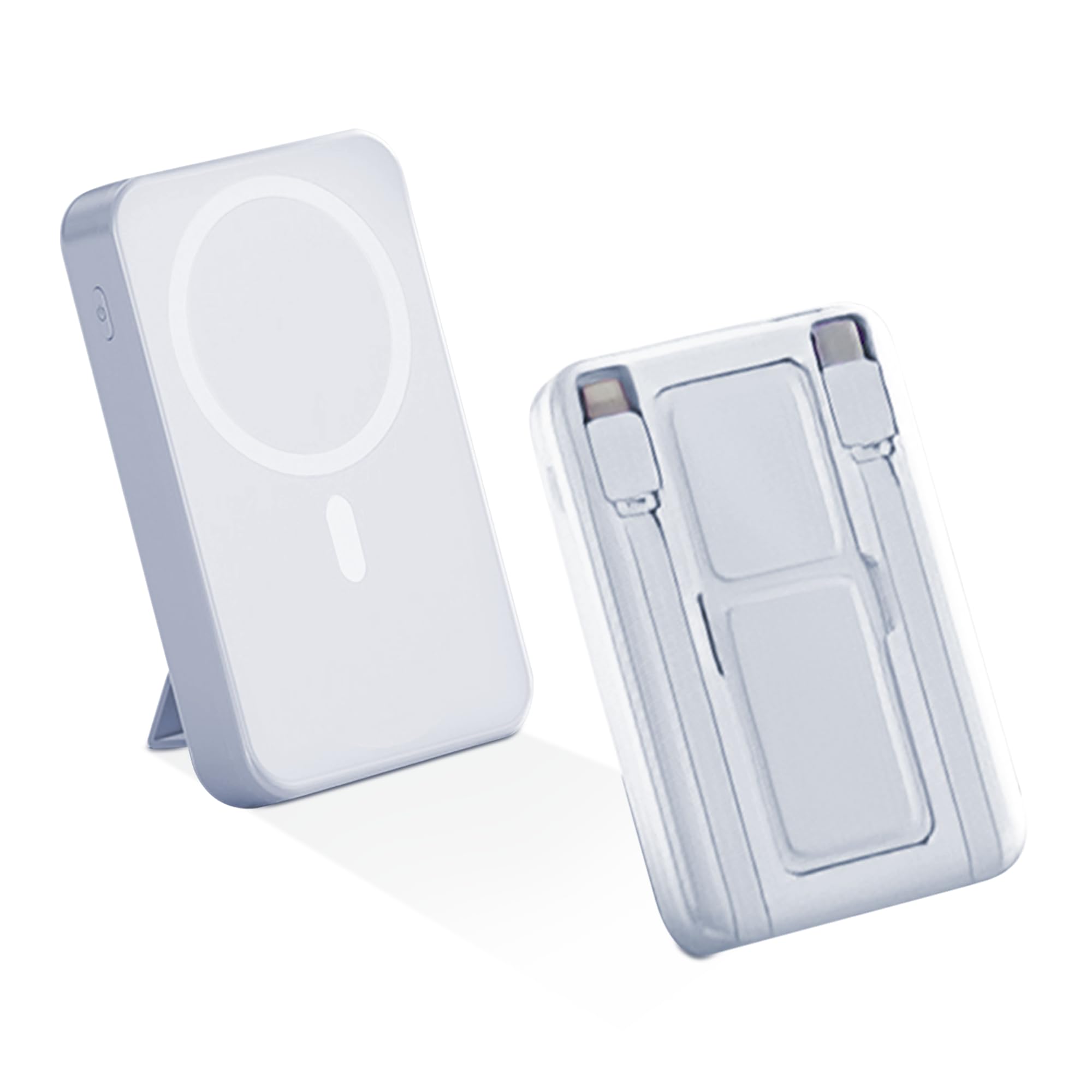 شارژر قدرت بانکی قابل حمل 10000mAh - بانک قدرت بانکی بسیار نازک با شارژ سریع و نمایشگر LED - پاوربانک کوچک با خروجی USB-C، USB-A برای سفر و فعالیت های خارج از منزل