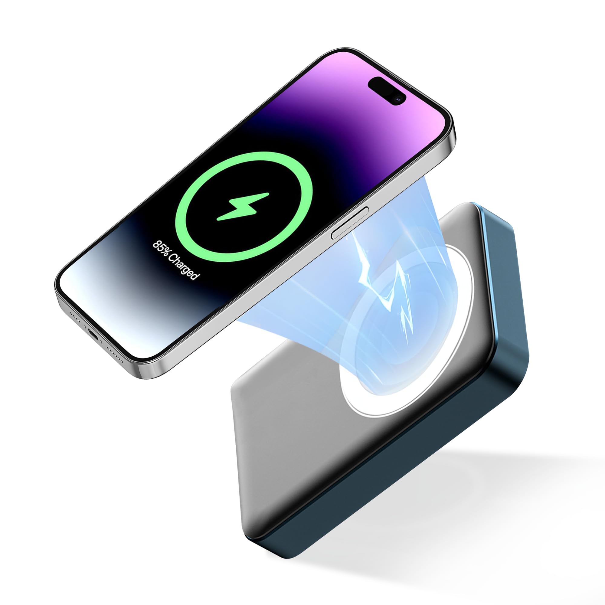 پاور بانک شارژ سریع 10000 میلی‌آمپر با شارژر 20 وات USB-C سریع، خروجی 15 وات، نمایشگر LED - پاور بانک قابل حمل برای چندین دستگاه - پاوربانک کوچک با حفاظت از اضافه شارژ و حفاظت در برابر شورتسیکویت