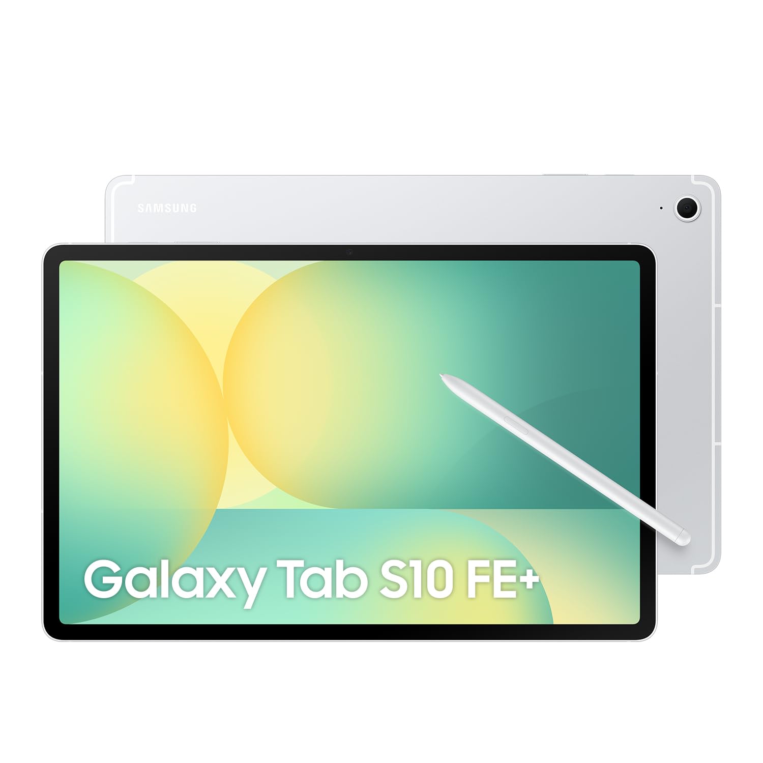 تبلت سامسونگ Galaxy Tab S10 FE+, اندروید 5G، 8 گیگابایت رم، 128 گیگابایت حافظه داخلی، صفحه 13.1 اینچی، نمایشگر 90Hz، قلم S در پکیج، استاندارد IP68، عمر باتری طولانی، رنگ نقره‌ای (نسخه UAE) نقره‌ای 128 گیگابایتی 5G