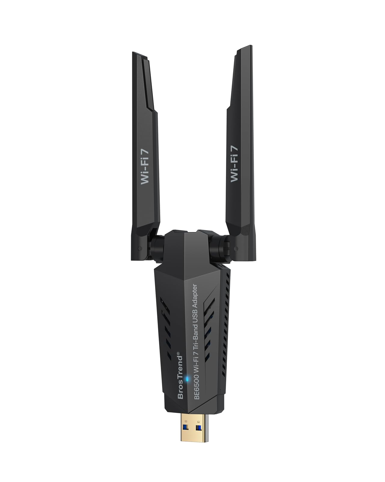 BrosTrend BE6500 Wi-Fi 7 دانگل WiFi USB، آداپتور WiFi USB با برد بلند برای رایانه شخصی، لپ تاپ رومیزی، ترای باند 6 گیگاهرتز 2882 مگابیت بر ثانیه + 5 گیگاهرتز 2882 مگابیت بر ثانیه + 2.4 گیگاهرتز 688 مگابیت بر ثانیه، دانگل بی‌سیم USB3.0 برای ویندوز 11/10 با پشتیبانی از WPA3 4K-QAM