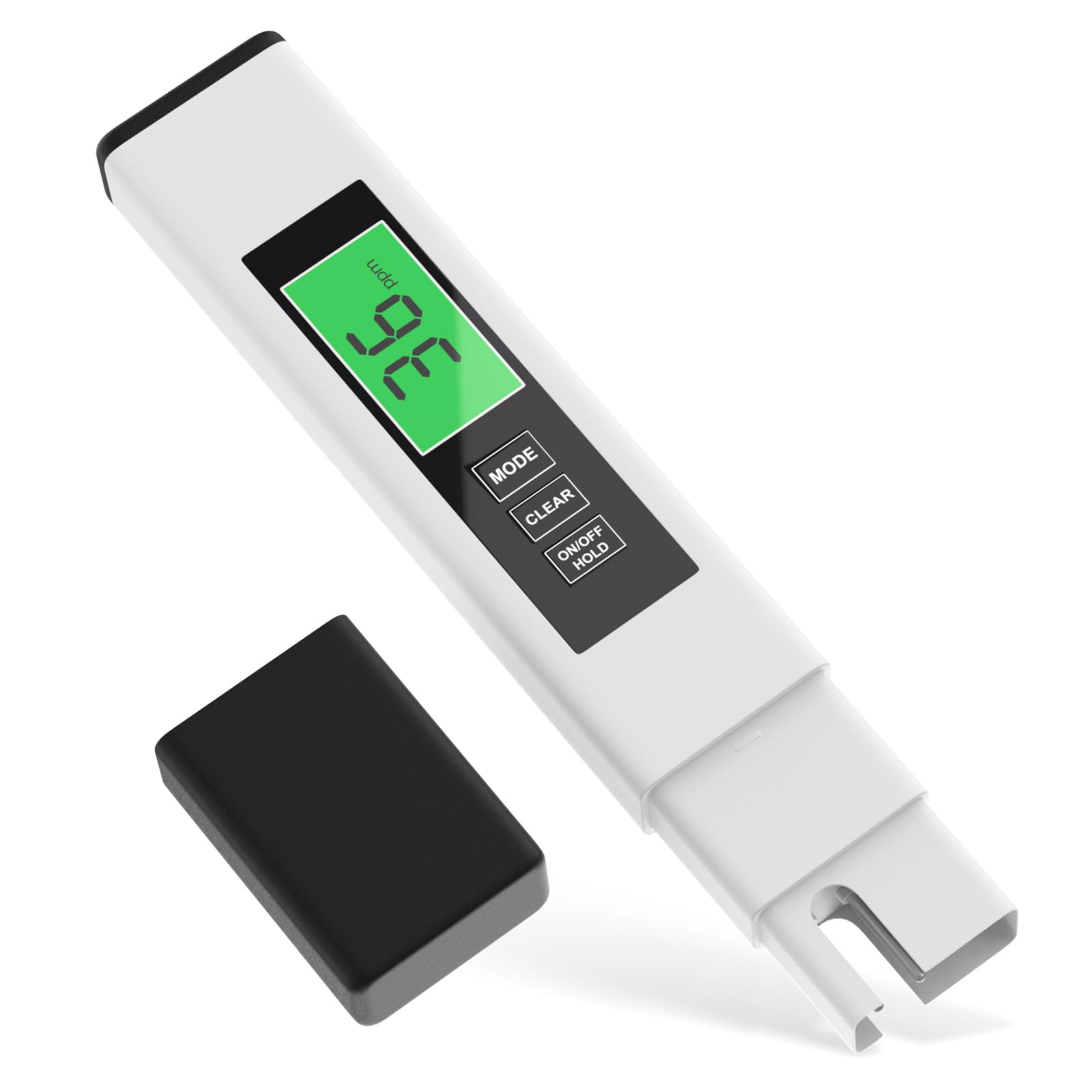 تستر آب TDS ، متر آب دیجیتال 4 در 1 TDS ، متر دیجیتال TDS EC & دما (درجه سانتیگراد ، درجه فارنهایت) دقیق و قابل اعتماد ، متر کیفیت آب 0-9990PPM برای آب آشامیدنی RO/DI سیستم آکواریوم سفید 6.1 اینچ سفید