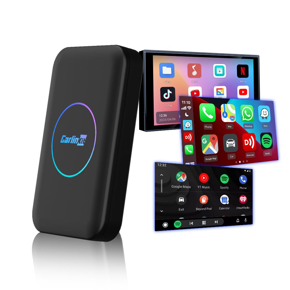 ترجمه: Carlinkit Tbox LITE S (افزایش سطح), جعبه هوش مصنوعی اندروید برتر 4 در 1 با خروجی HDMI 4+32گیگابایت, همراه با Google Play Store/Netflix/Youtube در سیستم سرگرمی خودرو, تایید شده با Google GMS