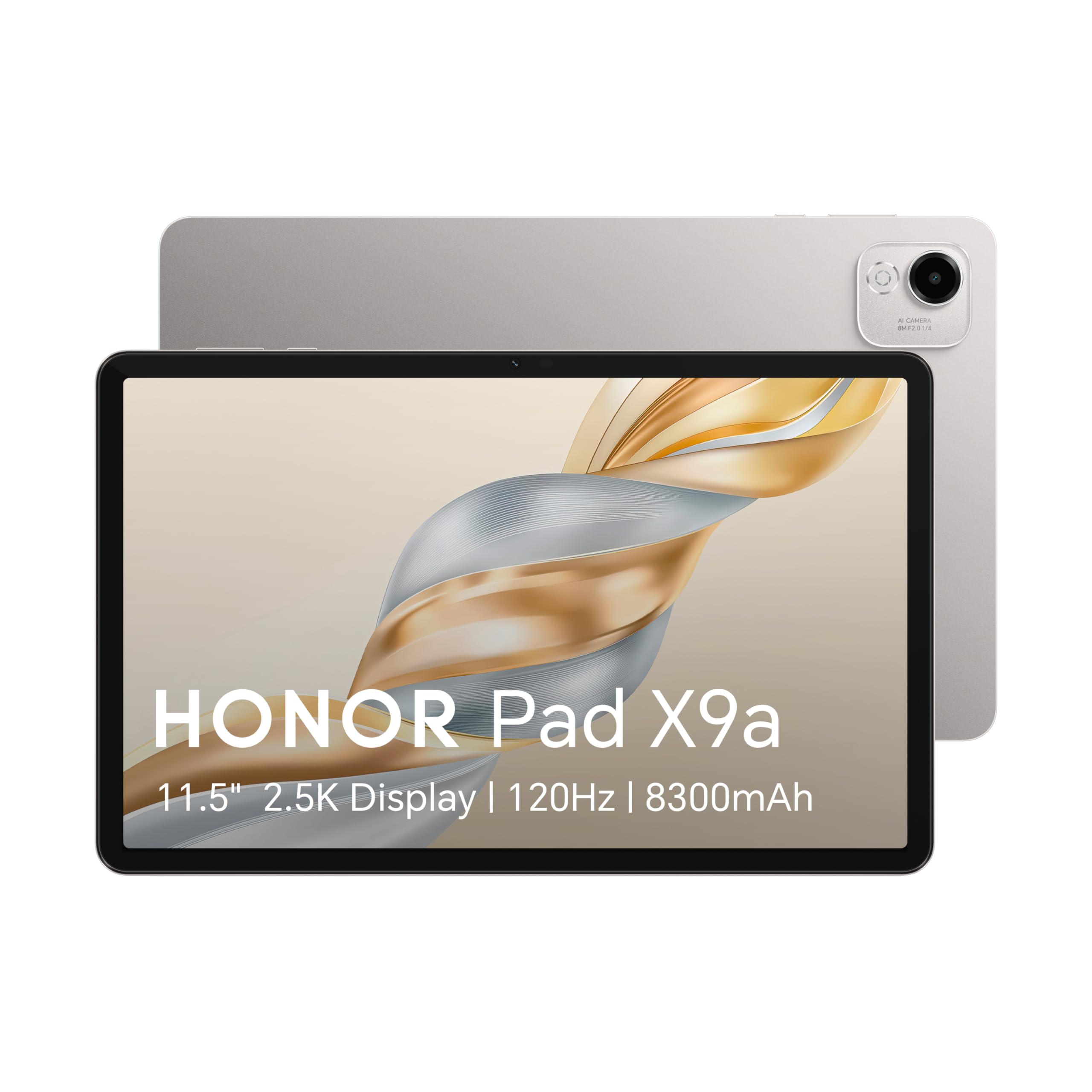 تبلت Wi-Fi HONOR Pad X9a 11.5 اینچی با صفحه نمایش 120Hz، حافظه RAM 8 گیگابایت + حافظه داخلی 128 گیگابایت، اندروید 15، اسنپدراگون 685، باتری 8300mAh، شارژ سریع 35 وات، پشتیبانی از استایلوس، خاکستری (مدل 2025) + پوشش محافظ رایگان