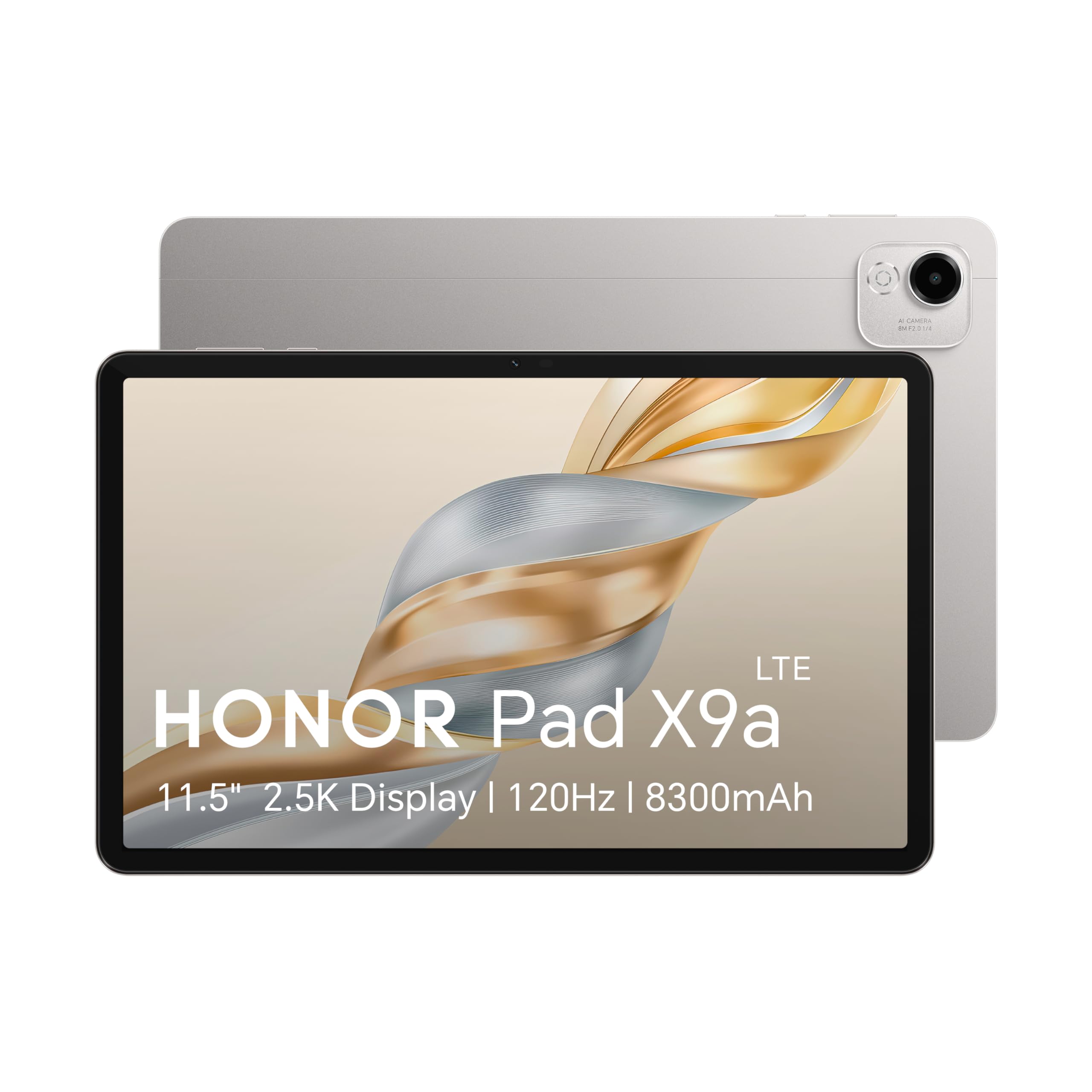 تبلت LTE HONOR Pad X9a با صفحه نمایش 11.5 اینچ و نرخ تازه سازی 120Hz، 8GB RAM + 128GB فضای ذخیره‌سازی، Snapdragon 685، باتری 8300mAh، شارژ سریع 35W، پشتیبانی از قلم نوری، رنگ خاکستری، اندروید 15، (مدل 2025) + جلد محافظ Flip رایگان