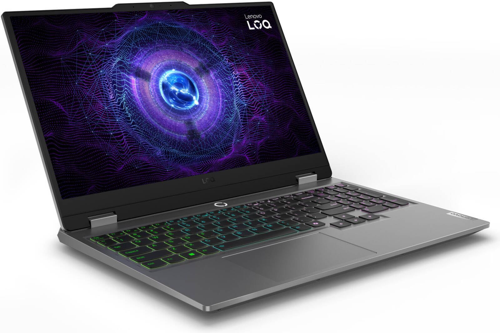 لپ تاپ بازی لنوو LOQ 15IRX9، نمایشگر 15.6 اینچی FHD IPS با فرکانس تازه‌ 144Hz، پردازنده اینتل Core i7-13650HX، حافظه RAM 24 گیگابایتی، حافظه داخلی 512 گیگابایتی SSD، گرافیک GeForce RTX 4050 با حافظه 6 گیگابایتی، صفحه کلید انگلیسی با نور پس‌زمینه، رنگ خاکستری لونا