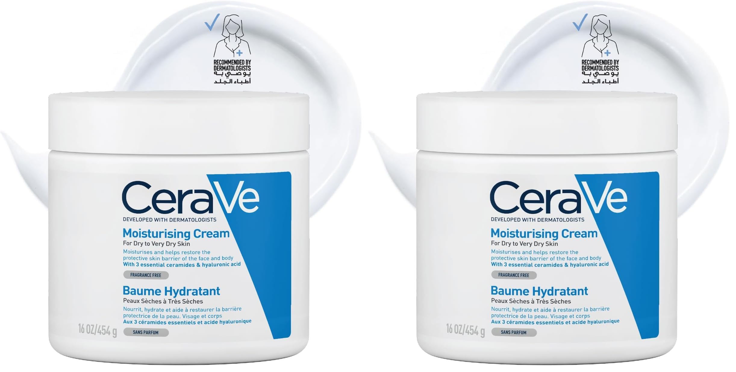 کرم مرطوب کننده Cerave برای پوست خشک با اسید هالورونیک 454 گرم (بسته‌ای 2 عدد) 454 گرم (بسته‌ای 2 عدد) معمولی