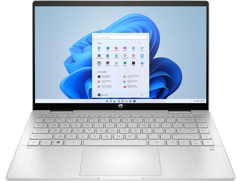 لپ تاپ ۲ در ۱ HP Pavilion X360 14 با صفحه نمایش لمسی LED Full HD قطر قطری 14 اینچ - Intel Core i5-1335U - گرافیک Intel Iris Xe - ۸ گیگابایت رم DDR4 - ۵۱۲ گیگابایت حافظه داخلی SSD NVMe - پشتیبانی از نور پس‌زمینه - ویندوز ۱۱ - رنگ نقره‌ای