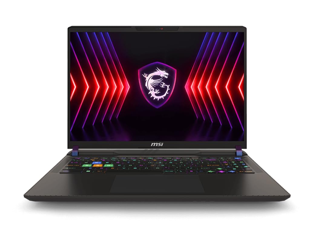 لپ تاپ msi Vector 16 HX A14VIG-693US با پردازنده‌ی اینتل Core i9-14900HX، 32 گیگابایت رم، 1 ترابایت حافظه‌ی جامد SSD، کارت گرافیک Nvidia RTX 4090 با 16 گیگابایت حافظه، صفحه نمایش 16 اینچی QHD+ با نرخ تازه‌سازی 240Hz، ویندوز 11، رنگ طلائی کیهانی، صفحه‌کلید با نور پس‌زمینه Rainbow منوال [9S7-15M142-693] (ارتقا یافته)