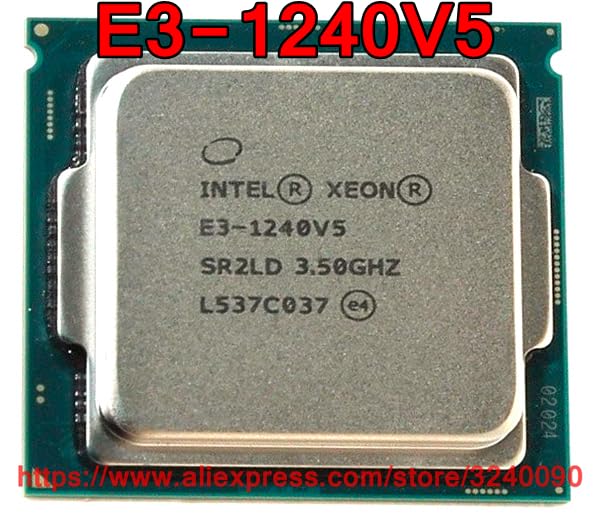 سرور-AE - پردازنده اصلی CPU Xeon E3-1240V5 با سرعت 3.50 گیگاهرتز با حافظه کش 8 مگابایت و توان 80 وات چهار هسته‌ای E3 1240V5 سوکت 1151 E3-1240 V5 E3-1240 V5