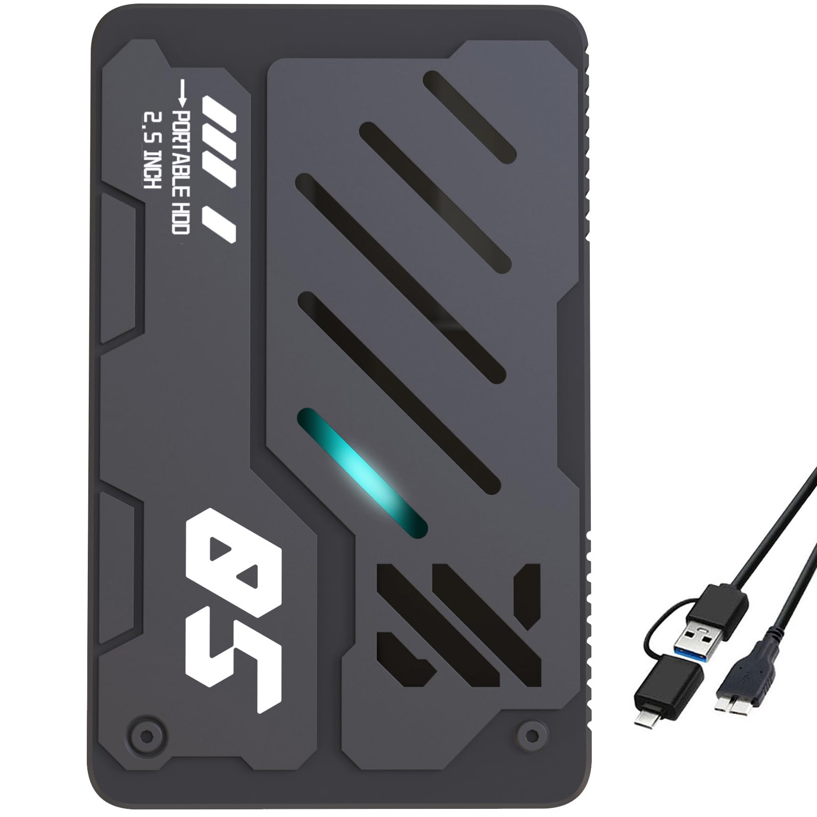 دیسک سخت خارجی قابل حمل فوق العاده نازک با پورت USB 3.0 برای ذخیره‌سازی بر روی کامپیوتر، لپتاپ، مک، ایکس باکس وان، پلی‌استیشن ۴، پلی‌استیشن ۵ (۲۵۰GB)