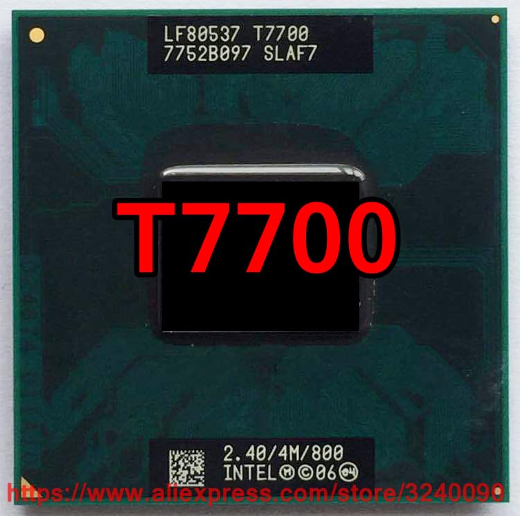پردازنده لپتاپ دو هسته ای اصلی Core Duo T7700 CPU (حافظه کش 4 مگابایت، 2.4 گیگاهرتز، 800 مگاهرتز FSB) SERVER-AE - اصلی