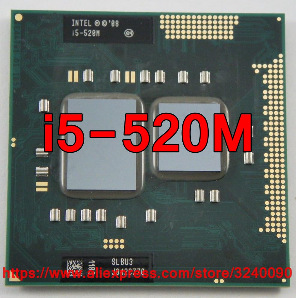 سرور-AE - پردازنده اصلی اینتل کور i5 520M 2.40 گیگاهرتز i5-520M دو هسته‌ای PGA988 SLBU3 SLBNB پردازنده موبایل لپتاپ