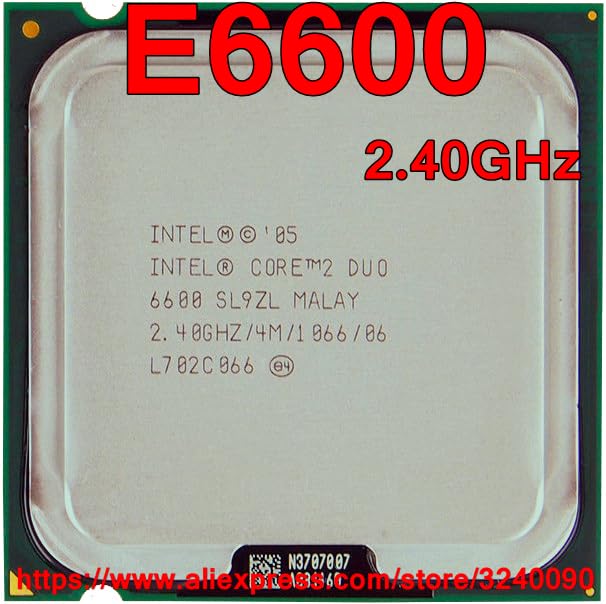 سرور-AE - پردازنده اصلی CPU CORE 2 DUO مدل E6600 با سرعت 2.40 گیگاهرتز و حافظه داخلی 4 مگابایت و فرکانس 1066 مگاهرتز و دو هسته ای و با سوکت 775 به سرعت ارسال می‌شود.