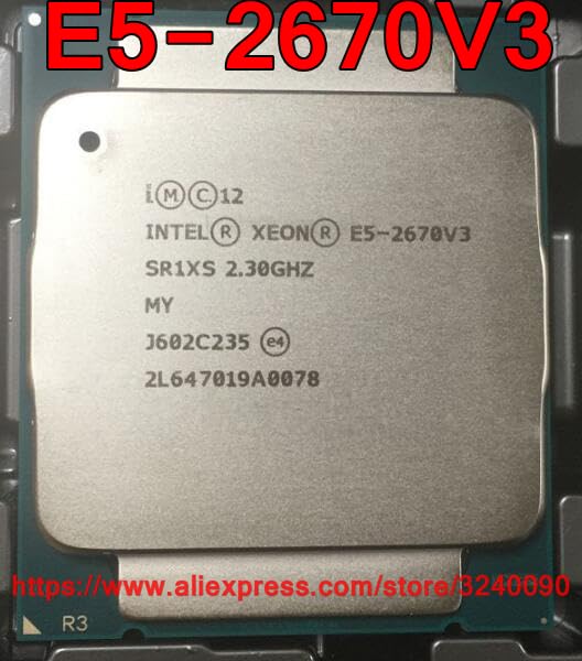 سرور-های-Xeon CPU E5-2670V3 SR1XS 2.30GHz 12-Cores 30M LGA2011-3 فراورنده E5-2670 V3 E52670V3 E5 2670 V3