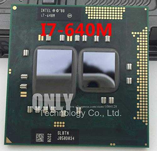 پردازنده اصلی Core i7-640M (حافظه نهان 4 مگابایت، 2.8 گیگاهرتز تا 3.46 گیگاهرتز، i7 640M، SLBTN) با مصرف توان 35 وات و قابلیت سازگاری با سیستم‌های پردازشگری PGA988 لپتاپ HM55 HM57 QM57