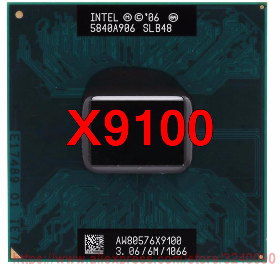 SERVER-AE - پردازنده لپ تاپ اورجینال اینتل کور X9100 با حافظه پنهان 6 مگابایت، 3.06 گیگاهرتز، 1066 مگاهرتز FSB پردازنده دو هسته ای لپ تاپ