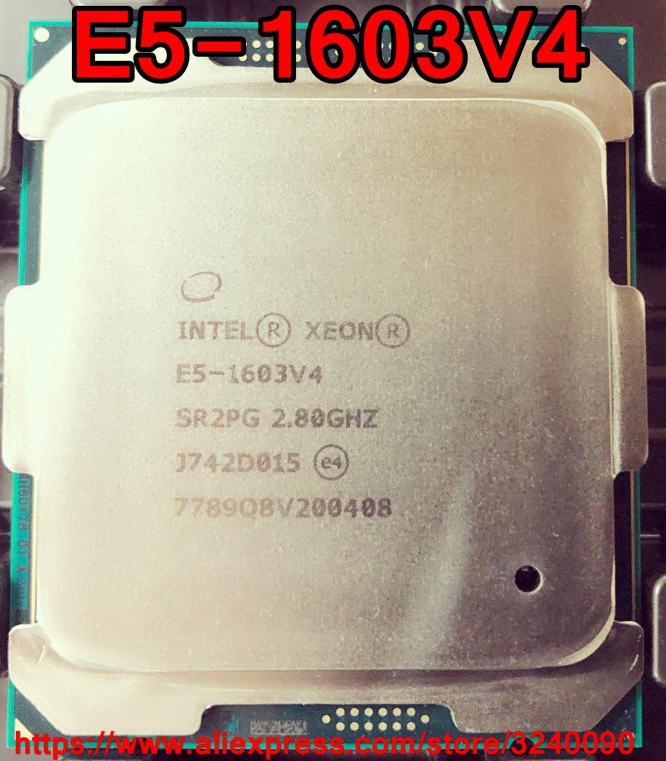 سرور-AE - پردازنده Xeon CPU E5-1603V4 SR2PG با سرعت 2.80GHz و 4 هسته و 10M LGA2011-3 E5-1603 V4 پردازنده E5 1603V4 E5 1603 V4