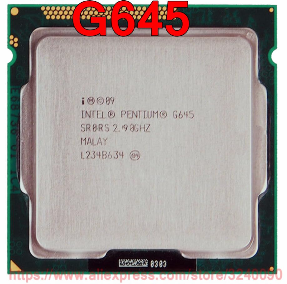 سرور-اے - پردازنده اصلی CPU Pentium G645 با فرکانس 2.90 گیگاهرتز و 3 مگابایت حافظه پنهان دو هسته‌ای، سوکت 1155، ارسال سریع
