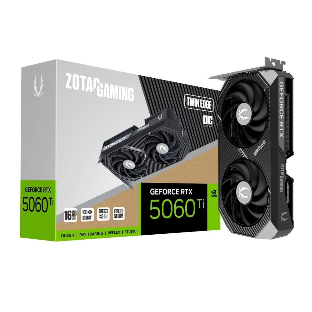 ZOTAC GAMING GeForce RTX 5060 Ti Twin Edge OC 16GB GDDR7

کارت گرافیک ZOTAC GAMING GeForce RTX 5060 Ti Twin Edge OC با 16GB حافظه GDDR7