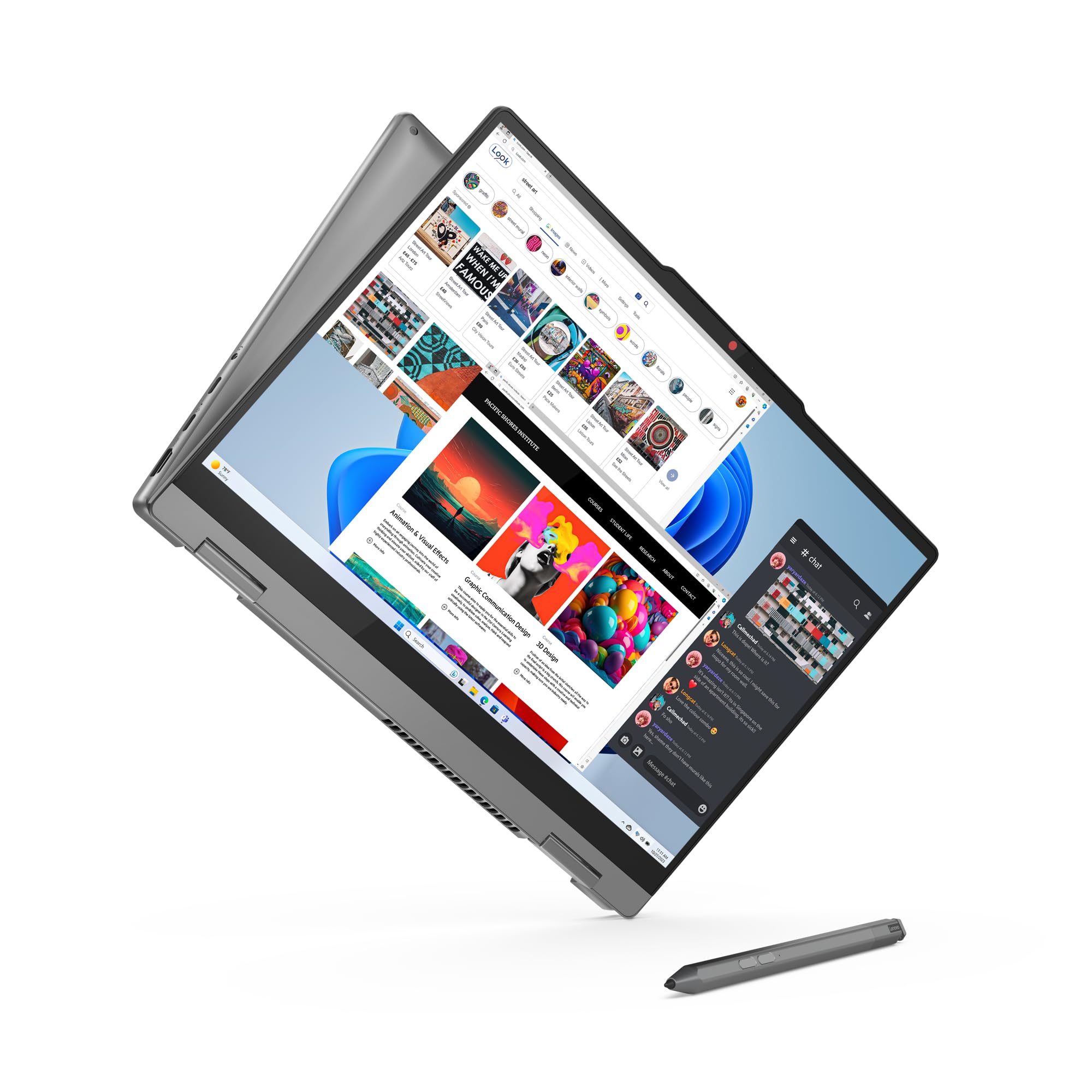 لنوو (ارتقاء یافته) لپ تاپ IdeaPad 5 2-in-1، صفحه نمایش لمسی 14 اینچی WUXGA، پردازنده Intel Core i5-13420H، 16GB RAM DDR5، 512GB SSD، گرافیک Intel UHD، صفحه کلید پشتیبانی شده فارسی، رنگ خاکستری لونا