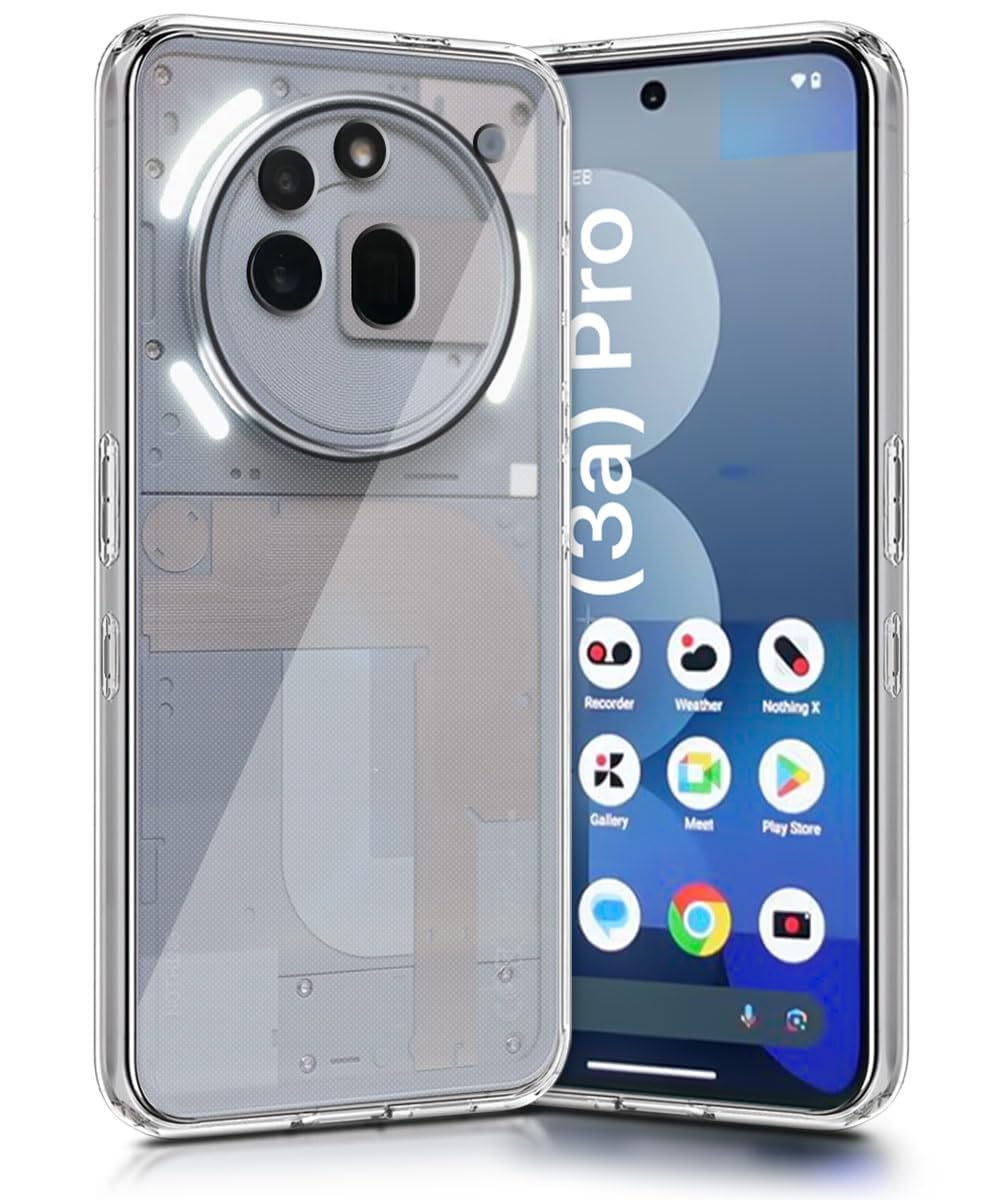 کاور شفاف پشتی برای گوشی Nothing Phone 3a Pro 5G | برآورده‌های بالادستی برای حفاظت کامل از دستگاه و دوربین، کاور پشتی ضدضربه از جنس TPU سیلیکون برای موبایل Nothing 3a Pro – شفاف و روان