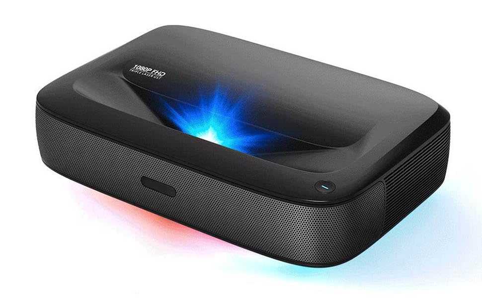 پروژکتور لیزری سه رنگ Paihao H2 Full Color | 1500 لومن ANSI 1080P | پرتاب فوق کوتاه | فوکوس خودکار و Keystone 4D | سیستم عامل GTV | صدای دالبی | پروژکتور تئاتر خانگی قابل حمل
