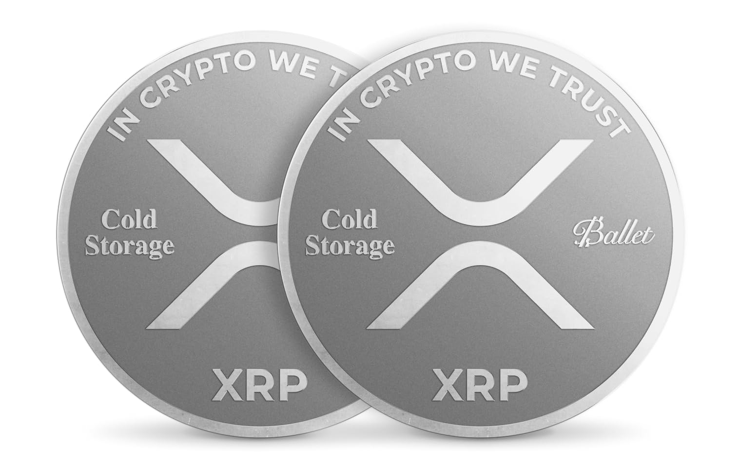کیف پول سرد Ballet XRP - کیف پول سخت‌افزاری غیر قابل نفوذ از جنس فولاد ضد زنگ - سکه XRP. (بسته ۲ تایی)