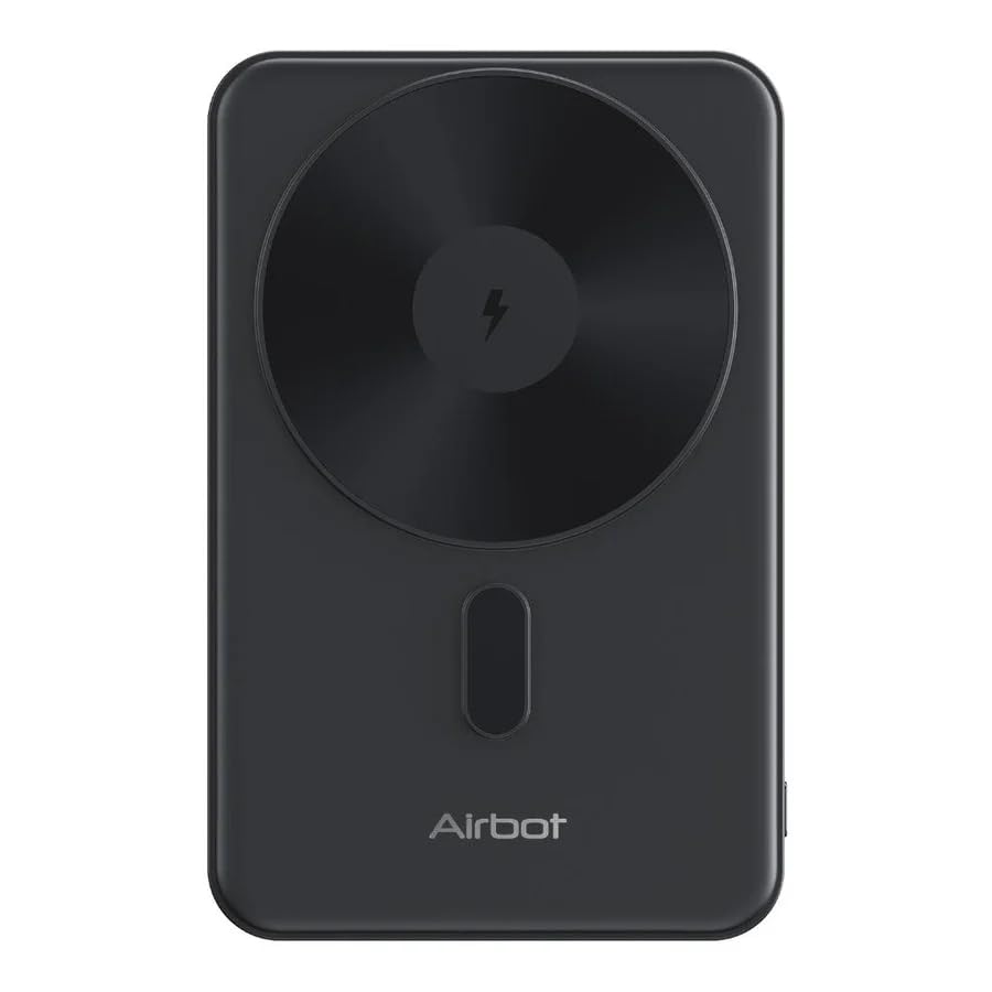 پاور بانک مغناطیسی Airbot 5000mAh ، شارژر قابل حمل بی‌سیم با شارژ سریع ، باتری قابل شارژ MagSafe-Compatible برای سری iPhone 12-16 ، پاوربانک بی‌سیم برای iPhone 16/16 Pro/16 Pro Max ، مشکی