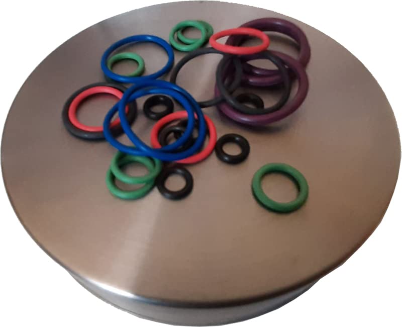 کیت Oring با کد رنگی برای پینتبال Flasc با 3 بار بازسازی مناسب Tiberius T15 بسته بندی شده است.