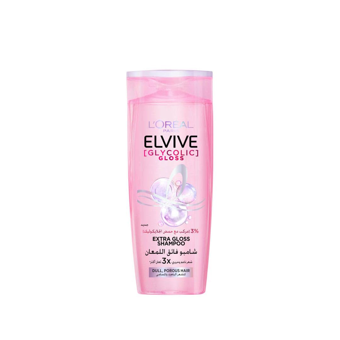 شامپو L’Oreal Paris Elvive Glycolic Gloss: اولین درمان خانگی ما با 3% [مجموعه Gloss] حاوی اسید گلیکولیک، ۲۰۰ میلی لیتر