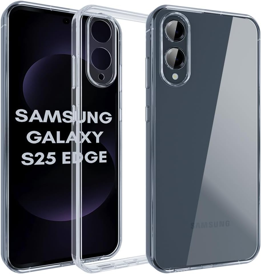 محافظ گوشی سیلیکونی نرم و انعطاف پذیر مدل گوشی سامسونگ گلکسی S25 اج شفاف ضد ضربه سامسونگ گلکسی S25 اج