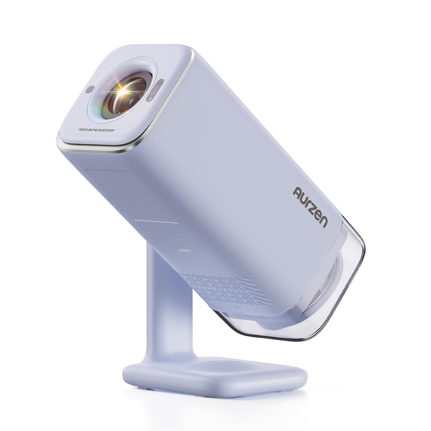 پروژکتور هوشمند Aurzen BOOM Air Google TV با وای فای و بلوتوث، قابل حمل برای استفاده در فضای باز و خانه، پشتیبانی از کیفیت تصویر 4K، پایه قابل تنظیم، با اتصال USB-C، فوکوس به صورت زمان واقعی، صدای دالبی اوتاکام