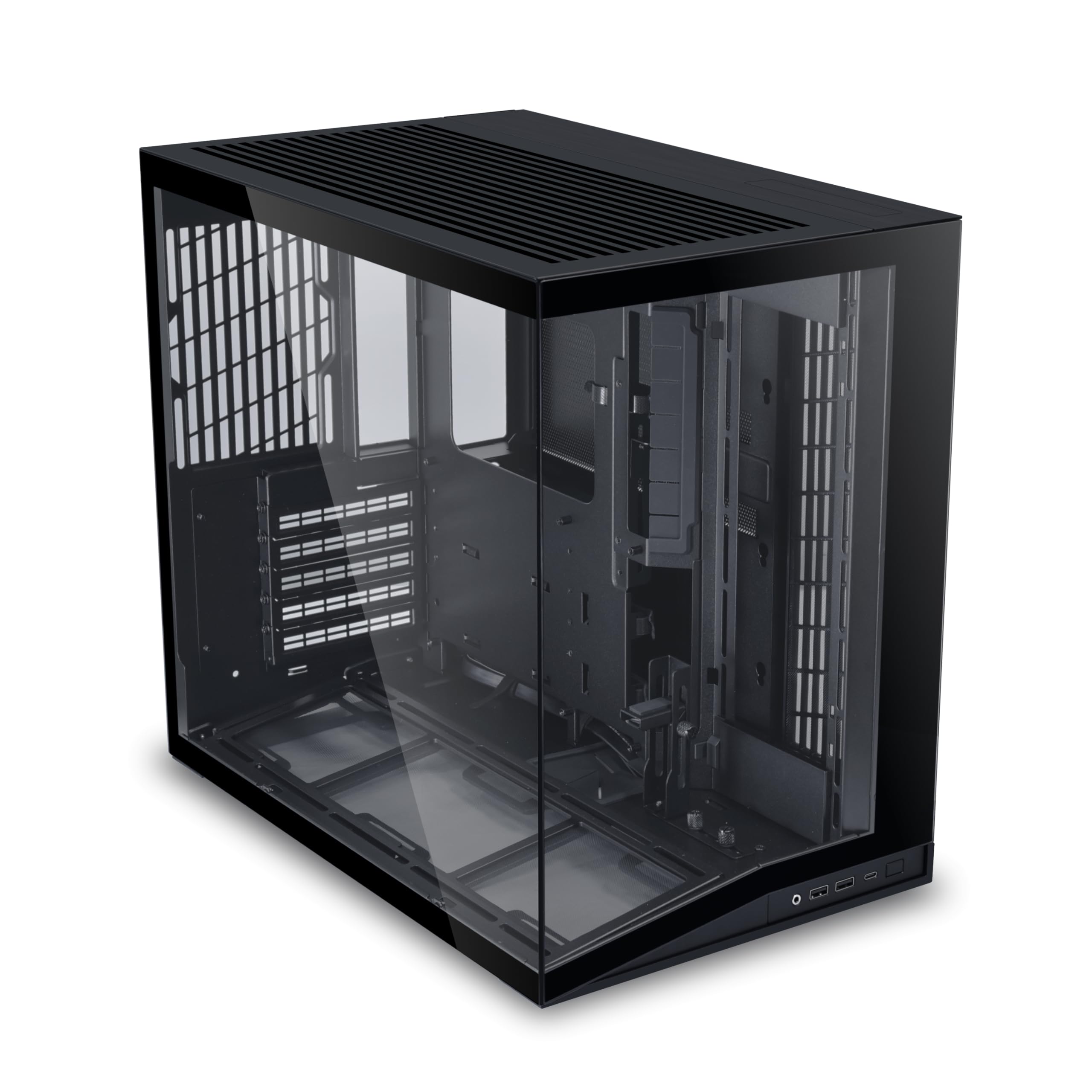 Lian Li O11D Mini V2 | کیس کامپیوتر ایرفلو کمپکت ATX Mid-Tower | دید پانوراما | ایرفلو کامل تهویه شده | ورودی/خروجی قابل تنظیم | بدون ستون | مدیریت کابل | مشکی (O11DMIV2X)