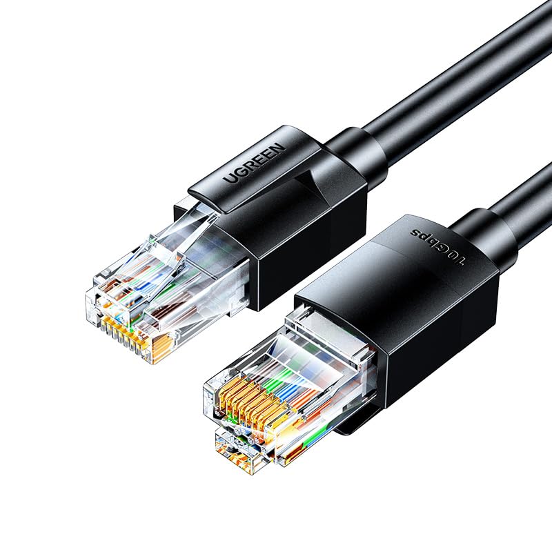 کابل اترنت UGREEN CAT 6a 2M، کابل شبکه UTP با سرعت بالا 1Gbps، کابل شیلد LAN با کانکتور RJ45 که سازگار با روتر، پلی استیشن 5، ایکس باکس، تلویزیون هوشمند، سوئیچ، WiFi Extender و آداپتور اترنت می‌باشد. کابل 2 متری Cat 6A+ با پوشش مقاوم با سرعت اترنت بالا.