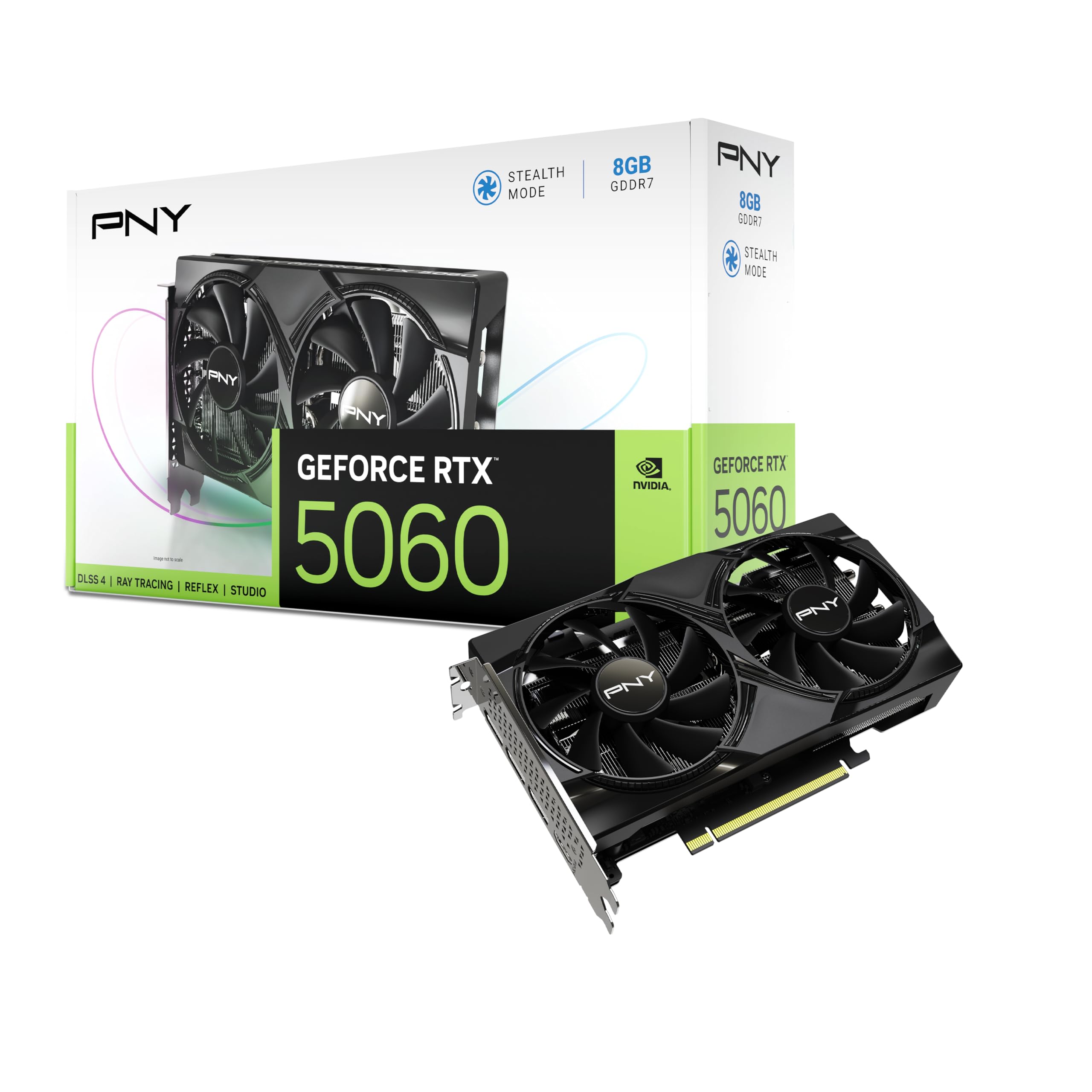 کارت گرافیک PNY GEFORCE RTX™ 5060 8GB دو فن DLSS 4. کارت گرافیک RTX 5060 LED