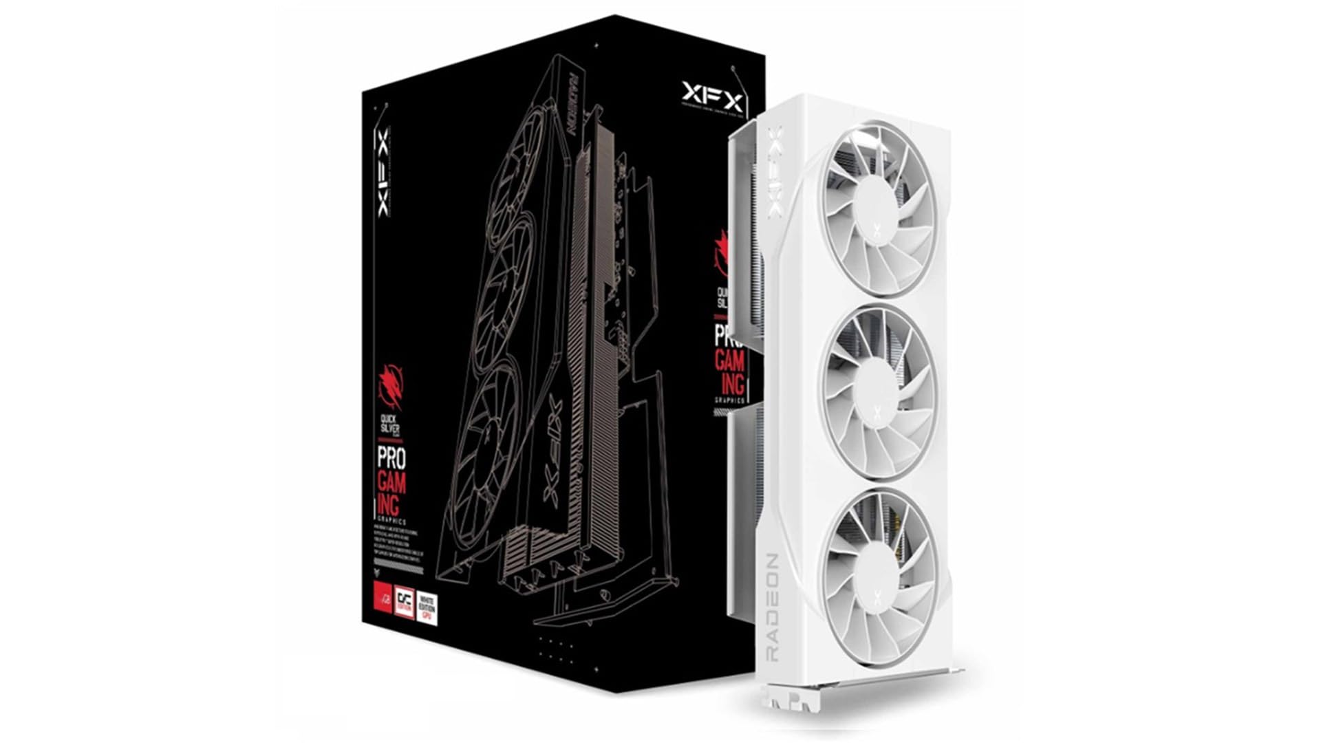 ایکس‌اف‌ایکس سویفت AMD Radeon RX 9060XT OC سفید، نسخه گیمینگ با سه فن با 16GB GDDR6، HDMI و دو DisplayPort، کارت گرافیک AMD RDNA™ 4 RX 9060XT با 16GB SWFT سفید