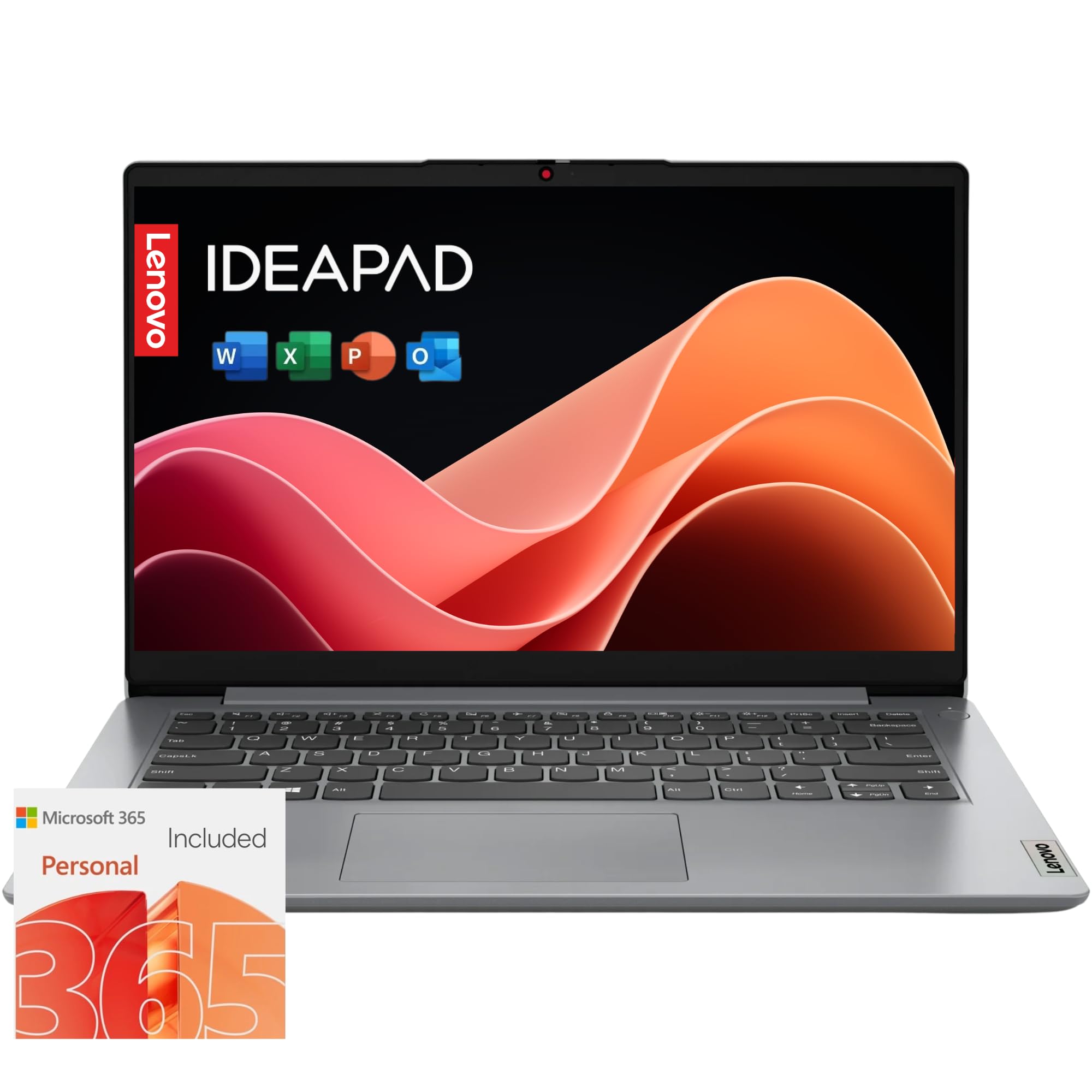 لپ تاپ Lenovo IdeaPad 1i با Microsoft 365 Home and Business • 36GB RAM • فضای ذخیره‌سازی 1TB و 256GB SSD • پردازنده اینتل Core • صفحه نمایش Anti-Glare 14 اینچ • WiFi-6 • باتری 11 ساعته • ویندوز 11 • هدفون 36GB RAM | 1.2TB فضای ذخیره‌سازی Ideapad 14 • سهولت در حمل و نقل • کادوی جذاب